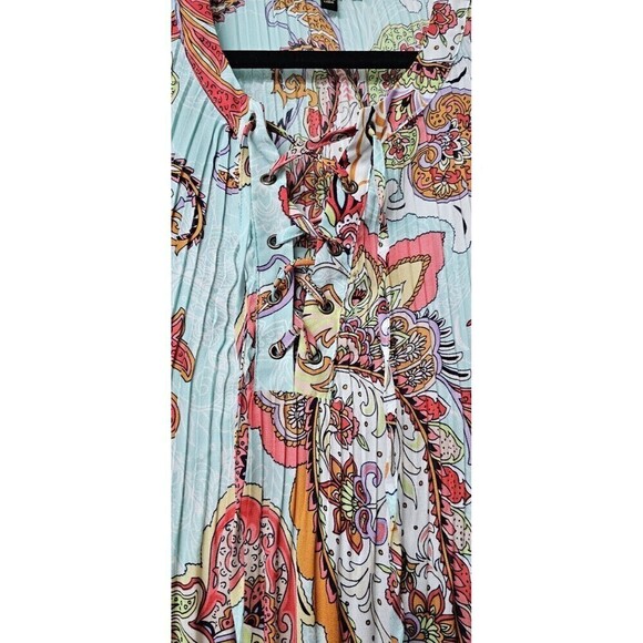 MELISSA PAIGE Petite Multicolor Paisley Long Bell Sleeve  Women Shirt (PM) - Picture 3 of 5